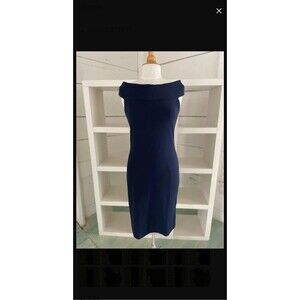 Karol Richardson Off Shoulder Navy Dress Size S New With Tags